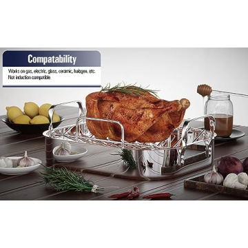 Cooks Standard Roaster Pan with V-Shaped Rack