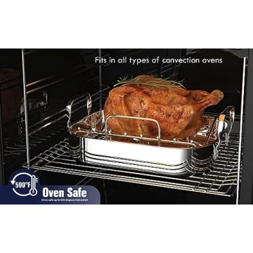 Cooks Standard Roaster Pan with V-Shaped Rack
