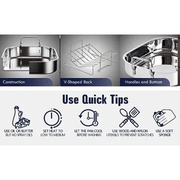 Cooks Standard Roaster Pan with V-Shaped Rack