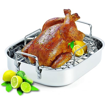 Cooks Standard Roaster Pan with V-Shaped Rack