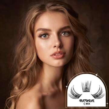 LANKIZ Individual Lashes, Lash Clusters for DIY Lash Extension at Home, Natural Look Soft & Comforta...