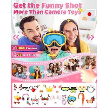 DUDUDRAGON Kids Smart Phone Toy for Girls 3 4 5 6 Year Old Toddler Unicorn Gifts , MP3 Music Player, Dual Camera Travel Toys with Educational Games, Touchscreen Pretend Play Phones for 3-8 Year Old