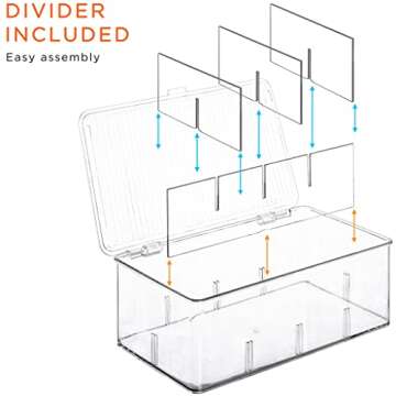 Sorbus Tea Bag Organizer Bins - Clear Storage Solution