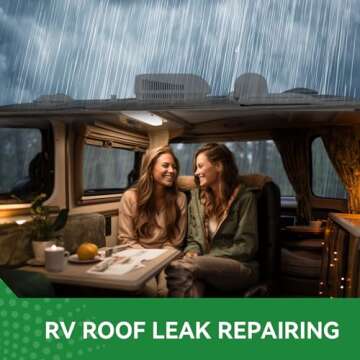 RVINGPRO RV Roof Tape with Roller, 4 Inch x 50 Feet RV Tape for Roof Repair, Waterproof & UV-Resistant RV Roof Sealant Tape for Camper, Trailer, Boat Sealing