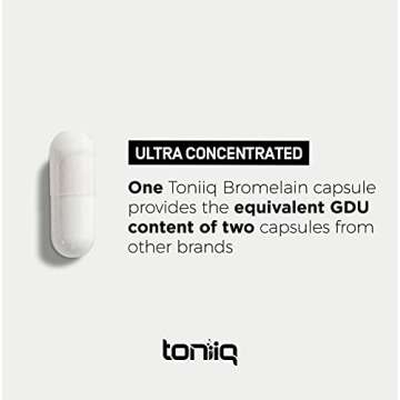 Ultra High Strength Bromelain 500mg - 3600 GDU/Gram - Highly Concentrated and Bioavailable - Third-Party Tested Formula - 120 Vegetarian Capsules - 120 Servings Per Container - Bromelain Supplement