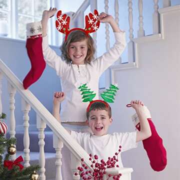 7 Pack Christmas Headbands for Women Girls Kids Holiday Headbands Party Supplies