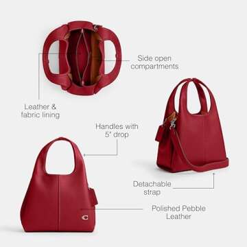 COACH Lana Shoulder Bag 23, LH/Ruby
