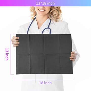 Annhua Black Dental Bibs Waterproof for Clinics and Salons