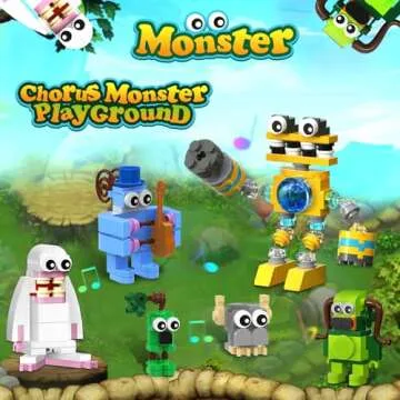 Singing Building Set, Monsters Action Figure Game Toy Collectible Decoration Building Toy, Great Gift for Fans, Boys and Girls 6+ Years Old (242 Pieces)