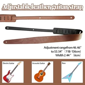 Custom Leather Guitar Strap for Music Lovers and Guitarists