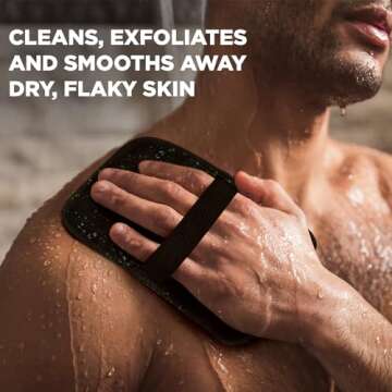 Body Scrubber Set of 2 pcs - Bath Sponge with Bamboo Charcoal for Shower & Double Sided Back Scrubber for Men & Women - Exfoliating Shower Scrubber for Back – Deep Clean Self Care Kit