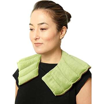 Dreamtime Spa Comforts Microwaveable Hot or Cold Neck Shoulder Wrap with Aromatherapy, Lavender and ...