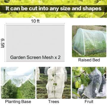 10x6.5ft Garden Netting for Plant Protection