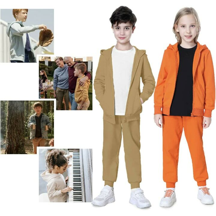 Kids Soft Brushed Fleece Zip-Up Hoodie 4-12