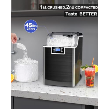 Kndko Nugget Ice Maker - Daily 45lbs Ice Production