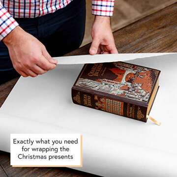 DIY Crew 30”x1800” (150’) White Wrapping Paper – Kraft Paper Roll for Packing, Shipping, Bul...