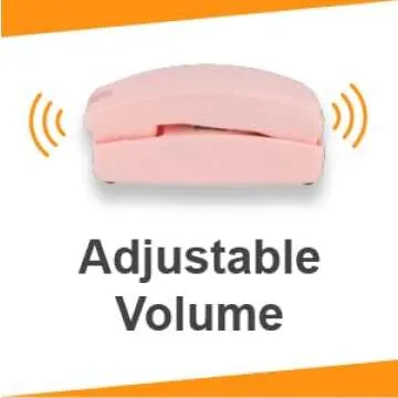 iSoHo Phones -Hearing Device-Friendly Phone – Gentle on Aching Hands, Easy-to-Press Buttons, Wall-Mountable, Custom Ringtone/Volume, Adjustable Ringer & Call Waiting with Lighted Keypad, Ladies Pink