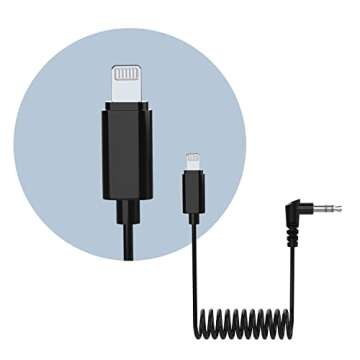 Hollyland Lark M1(1TX+1RX, No Charging Case) Wireless Lavalier Microphone Lapel Mic Bundle with MFi Certified Lightning to 3.5mm Adapter