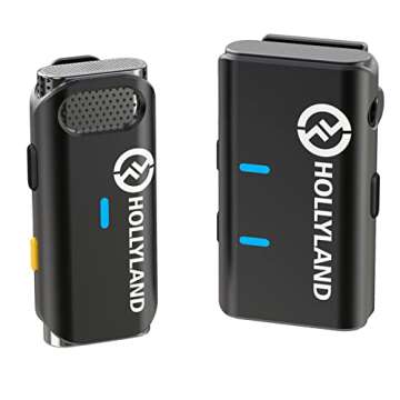 Hollyland Lark M1(1TX+1RX, No Charging Case) Wireless Lavalier Microphone Lapel Mic Bundle with MFi Certified Lightning to 3.5mm Adapter