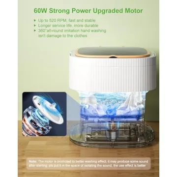 13L Portable Washing Machine, 60W Upgraded Mini Washer and Dryer with 3 Modes Deep Cleaning for Underwear, Shirt, Baby Clothes, Small Items. Foldable Laundry Washer for Apartment,Camping,Travel(Green)