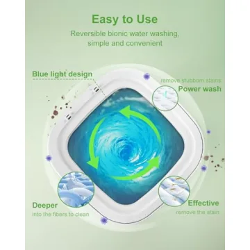 13L Portable Washing Machine, 60W Upgraded Mini Washer and Dryer with 3 Modes Deep Cleaning for Underwear, Shirt, Baby Clothes, Small Items. Foldable Laundry Washer for Apartment,Camping,Travel(Green)