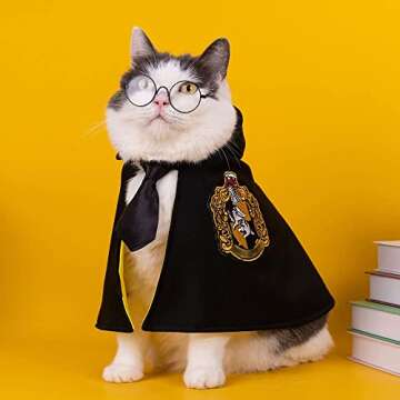 Dog Cat Halloween Costumes Cape Pet Halloween Apparels Cosplay Costume Pet Photo Props Supplies for Halloween & Christmas (Cape Only)