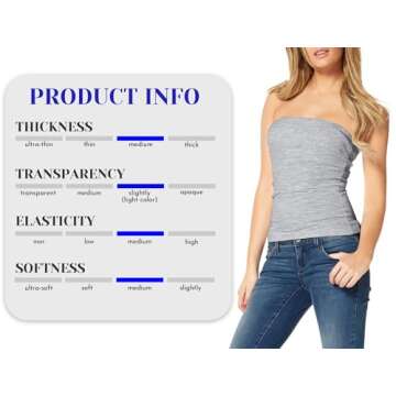 TAIPOVE Tube Tops for Women Summer Strapless Cotton Bandeau Camisole Layering Shirts Full Length Bla...
