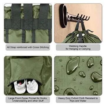 BeeGreen Extra Large Laundry Backpack for Travel and Storage