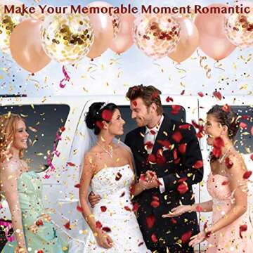 Tooluu 60PCS Rose Gold Balloons Confetti, 12 Inch Latex Party Balloons for Party Wedding Holiday Baby Shower Bridal Shower Birthday Decorations