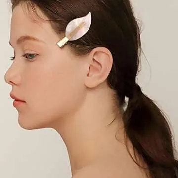 4PCS Stylish No Crease Leaf Hair Bang Clips