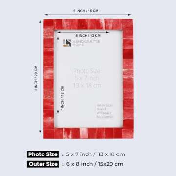 Handicrafts Home 5x7 Picture Frames Pack of 2 – Classic Collection Handcrafted Photo Frames, Perfe...