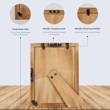 Handicrafts Home 5x7 Picture Frames Pack of 2 – Classic Collection Handcrafted Photo Frames, Perfect for Wall & Tabletop Display, Ideal Home Decor Gift