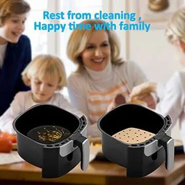 DNSSY Air Fryer Parchment Paper 200PCS for Mess-Free Cooking