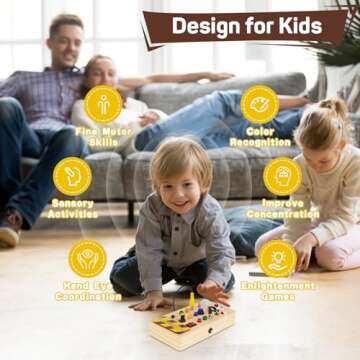 YTKIH Led Busy Board Travel Toys for Toddlers, Montessori Sensory Toys with 15 LED Light 8 Switches, Christmas & Birthday Gift for 18 Months Toddler Boy and Girl