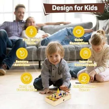 YTKIH Led Busy Board Travel Toys for Toddlers, Montessori Sensory Toys with 15 LED Light 8 Switches, Christmas & Birthday Gift for 18 Months Toddler Boy and Girl