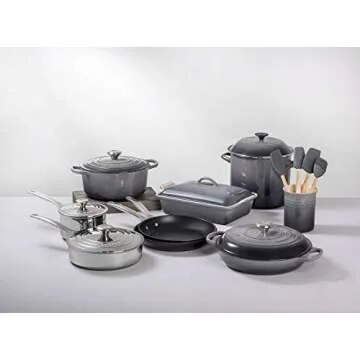 Le Creuset Stoneware Heritage Covered Rectangular Casserole, 4 qt. (12" x 9"), Oyster