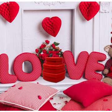 Gift Boutique - Valentine's Day Heart Shaped Gift Boxes 3 Pack Red Velvet Valentine Hearts Treat Box with Lids Valentines Nesting Cardboard Cookie Box for Giving Decorative Gift, Wrapping & Packaging