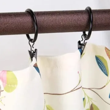 40 Pack Metal Curtain Rings with Clips for DIY and Decor