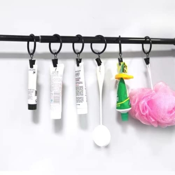 40 Pack Metal Curtain Rings with Clips for DIY and Decor