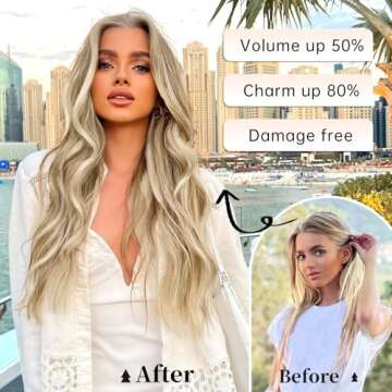 KooKaStyle 20 Inch Invisible Wire Hair Extensions