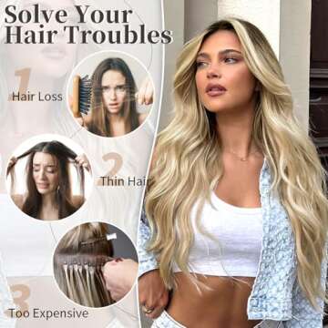 KooKaStyle 20 Inch Invisible Wire Hair Extensions