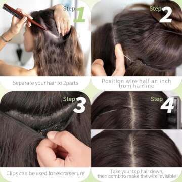 KooKaStyle 20 Inch Invisible Wire Hair Extensions