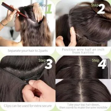 KooKaStyle 20 Inch Invisible Wire Hair Extensions