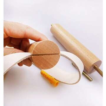 Funerom Wooden Vintage Design Toilet Paper Roll Holder - Wall Mounted Toilet Tissue Holder - with Screws