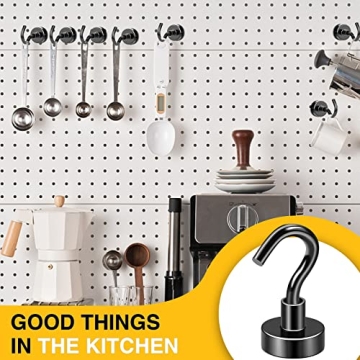 DIYMAG Magnetic Hooks - 30Lbs Strong Heavy Duty Hangers