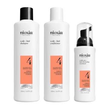 Nioxin Scalp + Hair Thickening System 4 - Hair Thickening System for Colored Or Dry Damaged Hair wit...