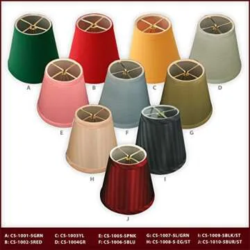 Royal Designs CS-1005-5PNK-6 Clip On Empire Chandelier Lamp Shade, 3" x 5" x 4.5", Pink, Set of 6