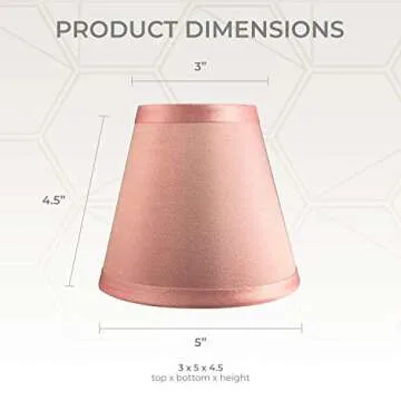 Royal Designs CS-1005-5PNK-6 Clip On Empire Chandelier Lamp Shade, 3" x 5" x 4.5", Pink, Set of 6