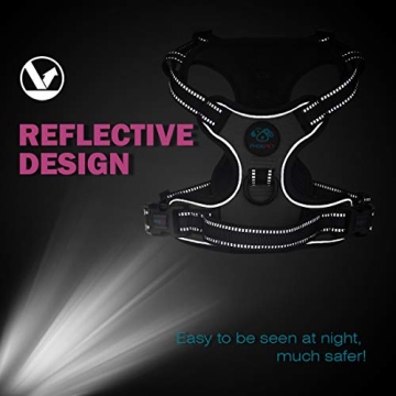 PHOEPET Reflective No Pull Dog Harness with Handle and Clips