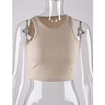 MISSACTIVER Women Sleeveless Crop Tank Top - Comfort & Style